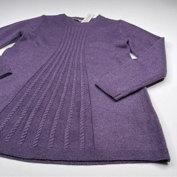 Soft Surroundings Sydney Knit Sweater Purple Wool Boho Winter Fall Office New - Picture 3 of 15
